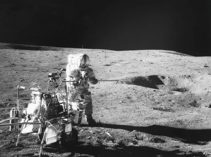 Framed Print : Apollo 14 commander and fifth man to walk on the moon Alan B. Shepard Jr. 1971.. Courtesy: CSU Archives  /  Everett Collection