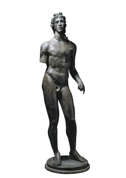 Framed Print : Apollo of Tiermes. 1st c. Roman art. Early Empire. Sculpture on bronze. SPAIN. Madrid. National Museum of Archaeology. Proc: SPAIN. Montejo de Tiermes