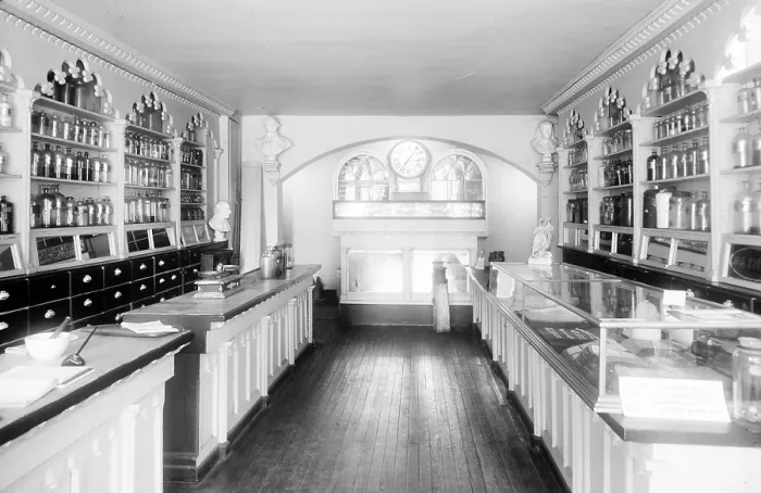 Framed Print : Apothecary Shop, founded ca. 1795. Alexandria, Virginia