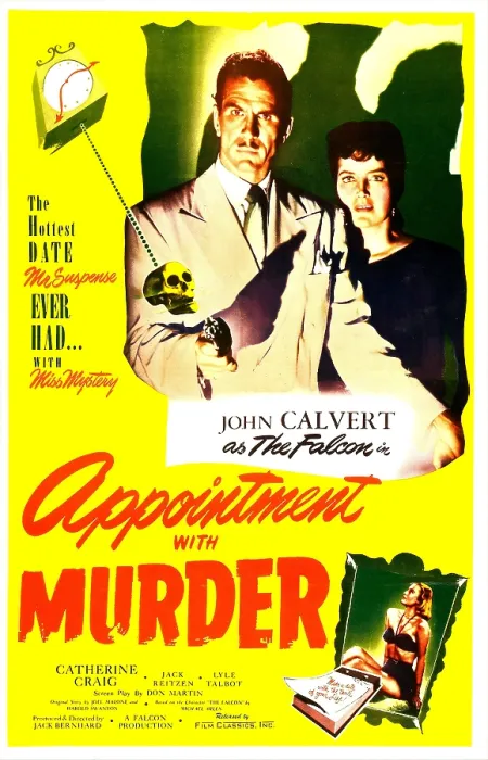 Framed Print : APPOINTMENT WITH MURDER, US poster, top from left: John Calvert, Catherine Craig, bottom right: Carole Donne, 1948