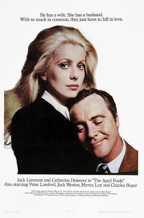 Framed Print : THE APRIL FOOLS, US poster art, from left: Catherine Deneuve, Jack Lemmon, 1969
