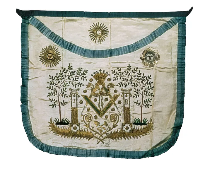 Framed Print : Apron of a Masonic Master. FRANCE. Paris. Muse du Grand Orient de France de de la Franc-Maconnerie Europenne. AISA / Everett Collection**US SALES ONLY**