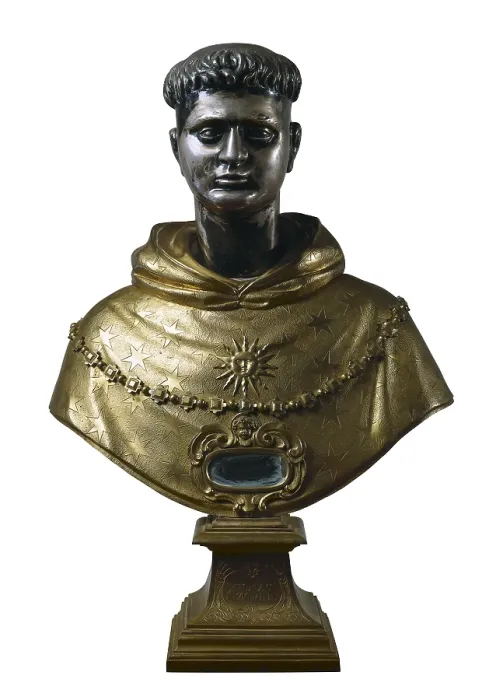 Framed Print : AQUINAS, Thomas, Saint (1225-1274). Reliquary bust of Saint Thomas Aquinas. Baroque art. Sculpture. SPAIN. Toledo. Holy Cross Museum. - P