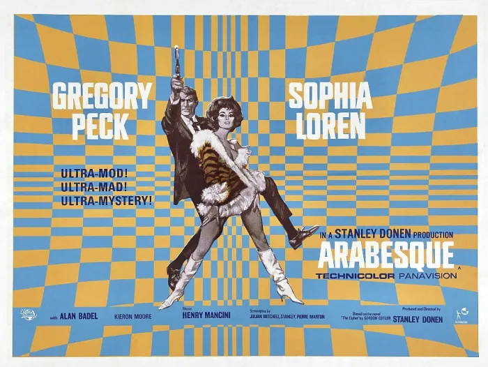 Framed Print : ARABESQUE, US lobby card, from left: Gregory Peck, Sophia Loren, 1966
