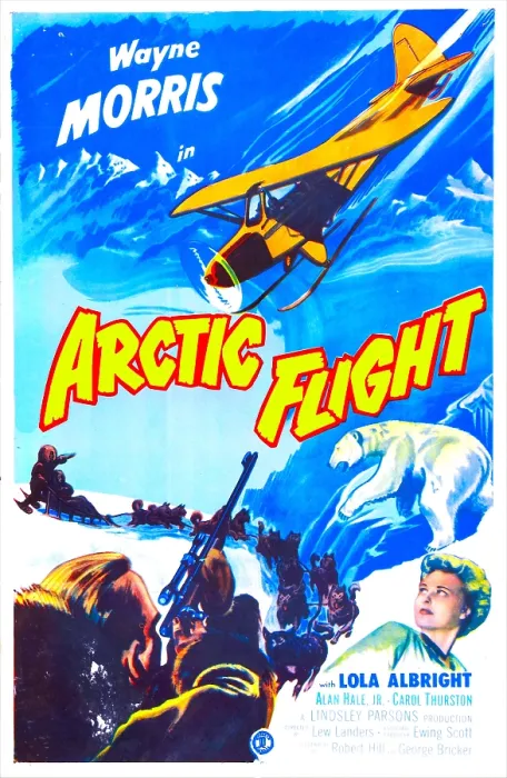 Framed Print : ARCTIC FLIGHT, US poster, from left: Wayne Morris, Lola Albright, 1952