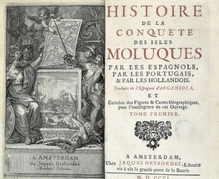 Framed Print : ARGENSOLA, Bartolom Leonardo de (1562-1631). Title page of 'Historia de la conquista de la islas Molucas' (History of the Molucas Islands conquest)