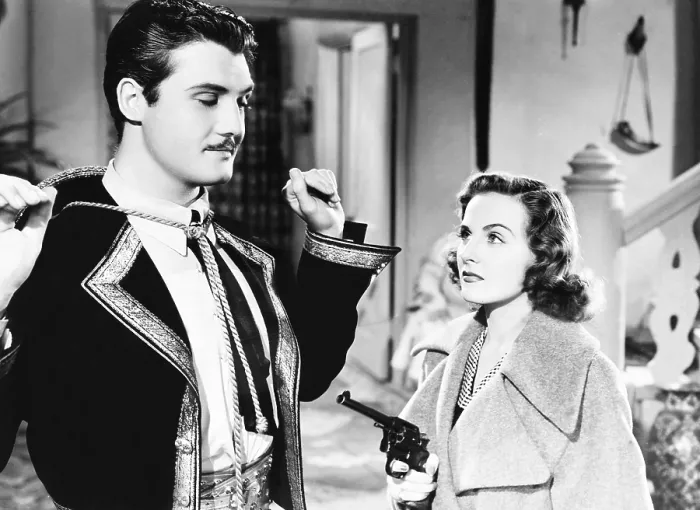 Framed Print : ARGENTINE NIGHTS, from left: George Reeves, Constance Moore, 1940