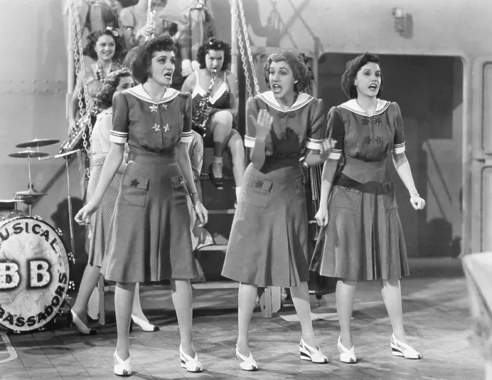 Framed Print : ARGENTINE NIGHTS, from left, Laverne Andrews, Patty Andrews, Maxene Andrews, 1940