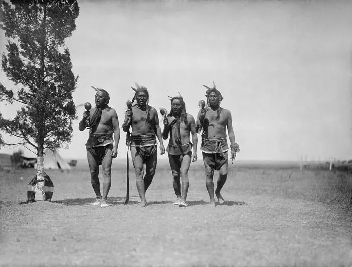 Framed Print : Arikara, American Indians, original title: Night medicine men, photograph by Edward S. Curtis, 1908 Framed Print : Arikara, American Indians, original title: Night medicine men, photograph by Edward S. Curtis, 1908