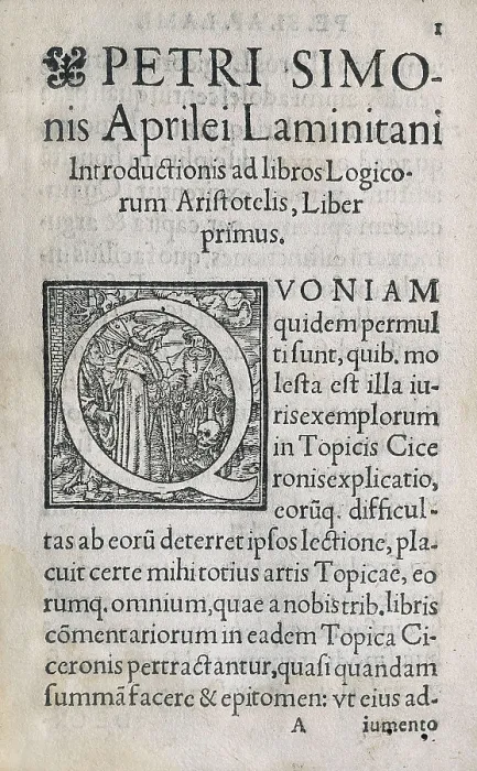 Framed Print : ARISTOTLE (384-332 BC); ABRIL, Pedro Simn (1530-1595). First part of the Philosophy called Aristotle's Logic or Rational Part. Translation into Latin Framed Print : ARISTOTLE (384-332 BC); ABRIL, Pedro Simn (1530-1595). First part of the Philosophy called Aristotle's Logic or Rational Part. Translation into Latin