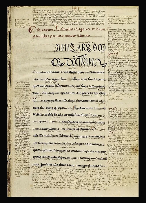 Framed Print : ARISTOTLE (384-332 BC). 'Libri Ethicorum' (1472). SPAIN. Barcelona. Biblioteca de Catalunya (National Library of Catalonia). AISA / Everett Collection**US SALES ONLY** Framed Print : ARISTOTLE (384-332 BC). 'Libri Ethicorum' (1472). SPAIN. Barcelona. Biblioteca de Catalunya (National Library of Catalonia). AISA / Everett Collection**US SALES ONLY**