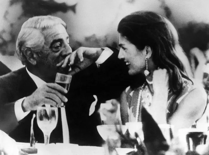 Framed Print : Aristotle Onassis, former First Lady Jacqueline Kennedy Onassis, celebrate her 40th birthday anniversary, Athens, Greece. July 28, 1969. Courtesy: CSU Archives / Everett Collection