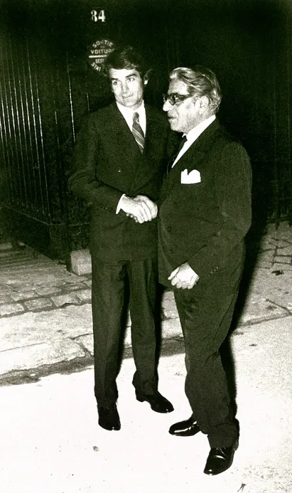 Framed Print : ARISTOTLE ONASSIS, with Kim Rochas, after his second soiree with Maria Callas at their home in Paris France, 1957. Courtesy: CSU Archives / Everett Collection Framed Print : ARISTOTLE ONASSIS, with Kim Rochas, after his second soiree with Maria Callas at their home in Paris France, 1957. Courtesy: CSU Archives / Everett Collection
