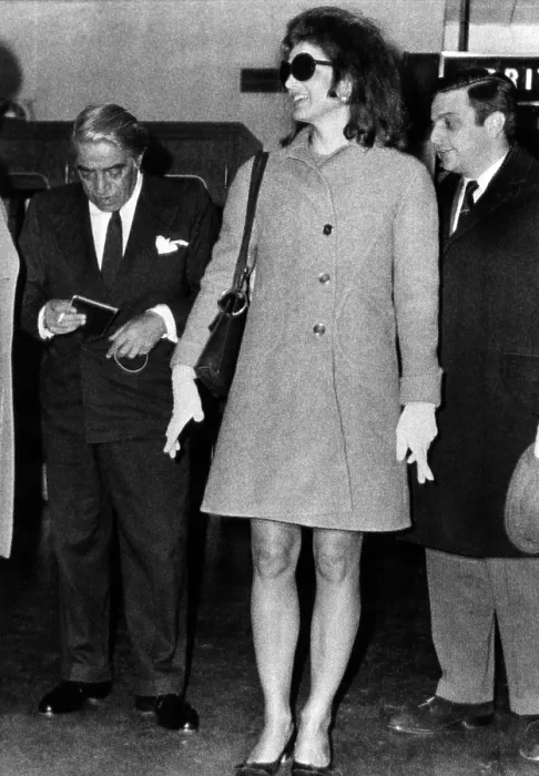 Framed Print : Aristotle Onassis (left), former First Lady Jacqueline Kennedy Onassis (center), arrive in London, England. November 14, 1968. Courtesy: CSU Archives / Everett Collection Framed Print : Aristotle Onassis (left), former First Lady Jacqueline Kennedy Onassis (center), arrive in London, England. November 14, 1968. Courtesy: CSU Archives / Everett Collection