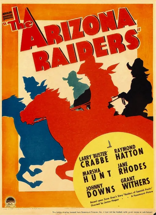 Framed Print : THE ARIZONA RAIDERS, midget window card, 1936