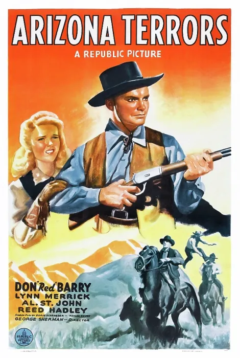 Framed Print : ARIZONA TERRORS, US poster art, from left: Lynn Merrick, Don Barry, 1942 Framed Print : ARIZONA TERRORS, US poster art, from left: Lynn Merrick, Don Barry, 1942