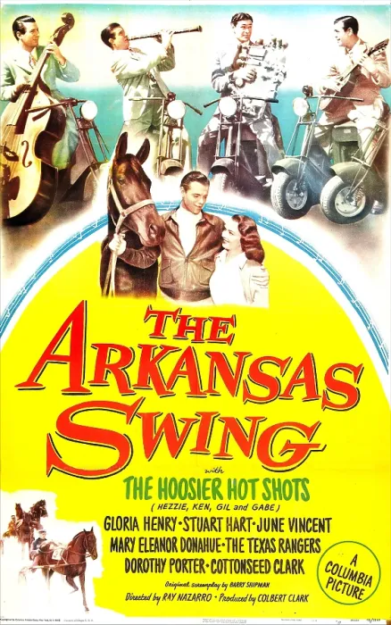 Framed Print : ARKANSAS SWING, US poster, Douglas Fowley, Gloria Henry (middle with horse), 1948