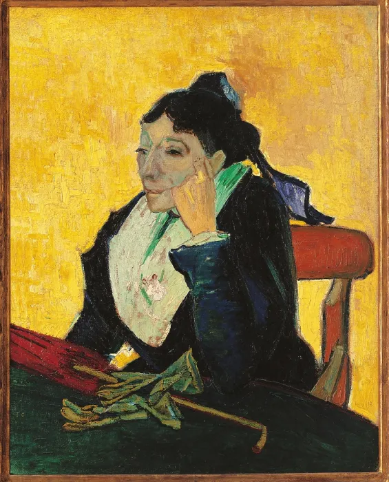 Framed Print : The Arlesienne, by Vincent Van Gogh, 1888, 19th Century, oil on canvas, cm 92, 5 x 73, 5 - France, Ile de France, Paris, Muse dOrsay, RF1952-6. All