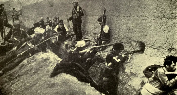 Framed Print : Armenians in their trenches during the Siege of Van. Apr.19-May 17, 1915