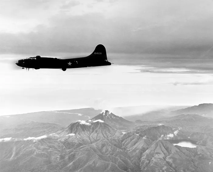 Framed Print : US Army Air Corps bomber in flight, ca, 1941-1946 Framed Print : US Army Air Corps bomber in flight, ca, 1941-1946