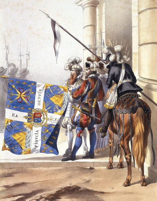 Framed Print : Army of France (reign of Louis XIII).Switzerland cavalry. 1610-1643. Engraving. AISA / Everett Collection (36)**US SALES ONLY**