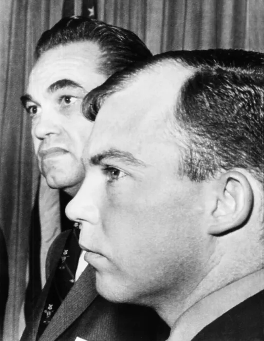 Framed Print : Army Lt. William Calley with former Alabama governor George Wallace, Feb. 25, 1970 Framed Print : Army Lt. William Calley with former Alabama governor George Wallace, Feb. 25, 1970