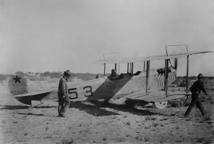 Framed Print : US Army pilot Lt. Carleton G. Chapman with Curtiss JN-3 airplane in Mexico, March or April, 1916