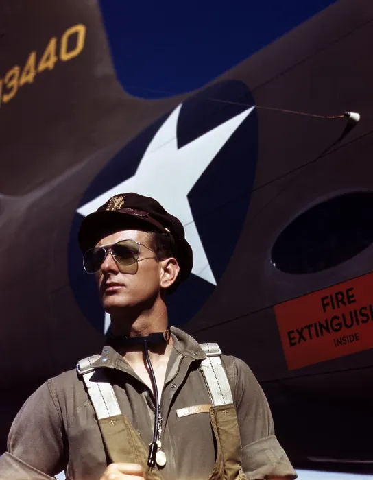 Framed Print : Army test pilot, Douglas Aircraft Company plant at Long Beach, California, 1942