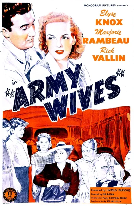 Framed Print : ARMY WIVES, US poster, top from left: Rick Vallin, Elyse Knox, 1944 Framed Print : ARMY WIVES, US poster, top from left: Rick Vallin, Elyse Knox, 1944