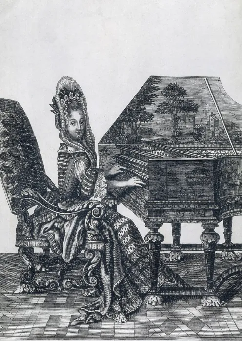 Framed Print : ARNOULT, NicolAs ( -1673). Noble Lady playing the Clavichord. Baroque art. Etching. FRANCE. Paris. National Library. - BeBa / Iberfoto / Everett Collection (553765)**US SALES ONLY** Framed Print : ARNOULT, NicolAs ( -1673). Noble Lady playing the Clavichord. Baroque art. Etching. FRANCE. Paris. National Library. - BeBa / Iberfoto / Everett Collection (553765)**US SALES ONLY**