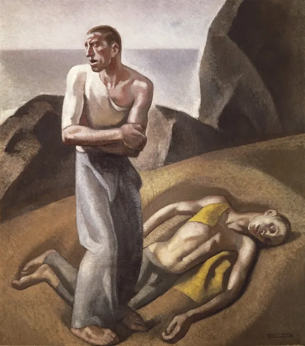Framed Print : ARTETA ERRASTI, Aurelio (1885-1940). Sea men. 1932. Artistic avant-gardes. Oil on canvas. SPAIN. Madrid. Reina Sofia Art Centre National Museum