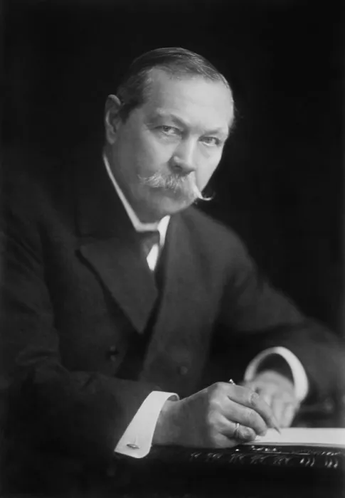 Framed Print : Arthur Conan Doyle, a Scotch-Irish writer created the fictional detective Sherlock Holmes, c. 1920