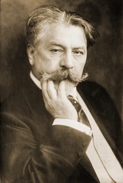 Framed Print : Arthur Nikisch (1855-1922), Hungarian musician admired for his conducting of the music of Anton Bruckner, Tchaikovsky, Beethoven, and Franz Liszt. Ca. 1900