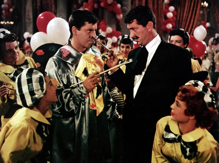 Framed Print : ARTISTS AND MODELS, Jerry Lewis, Dean Martin, 1955