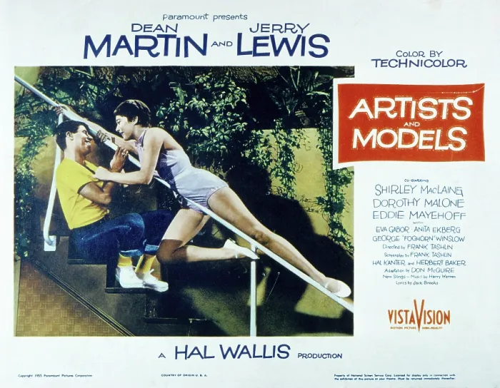 Framed Print : ARTISTS AND MODELS, Jerry Lewis, Shirley MacLaine, 1955