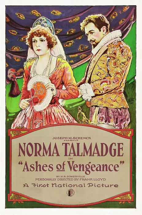 Framed Print : ASHES OF VENGEANCE, left: Norma Talmadge on poster art, 1923