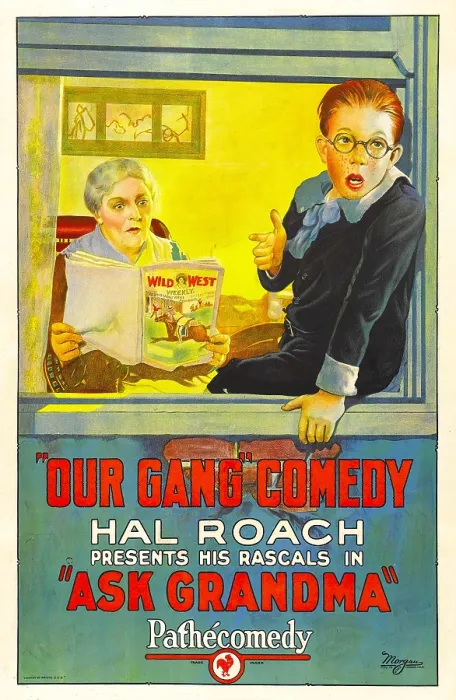 Framed Print : ASK GRANDMA, boy with glasses, on right: Mickey Daniels, 1925 Framed Print : ASK GRANDMA, boy with glasses, on right: Mickey Daniels, 1925