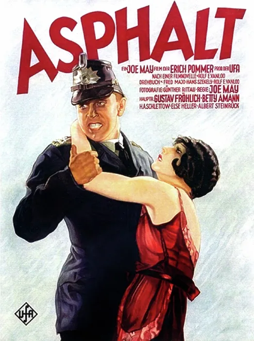 Framed Print : ASPHALT, from left on German poster art: Gustav Frohlich, Betty Amann, 1929 Framed Print : ASPHALT, from left on German poster art: Gustav Frohlich, Betty Amann, 1929