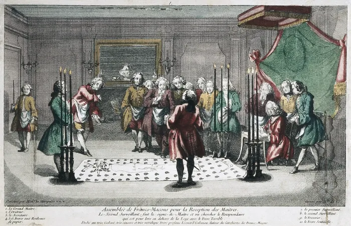 Framed Print : Assemblee des Francs-Masons pour la Reception des Matres. Freemasonry Assembly to receive the Masters Framed Print : Assemblee des Francs-Masons pour la Reception des Matres. Freemasonry Assembly to receive the Masters