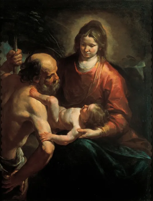 Framed Print : Assereto Gioacchino, Madonna and Child with St Christopher, 1649, 17th Century, oil on canvas, Italy Framed Print : Assereto Gioacchino, Madonna and Child with St Christopher, 1649, 17th Century, oil on canvas, Italy