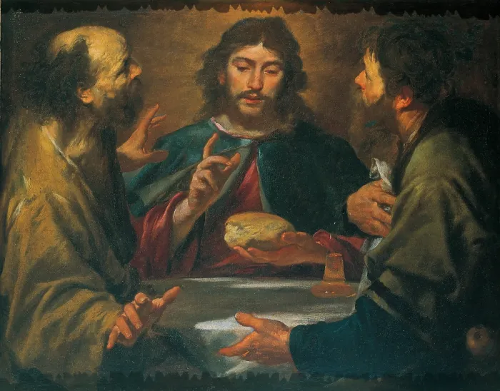 Framed Print : Assereto Gioacchino, The Supper in Emmaus, 17th Century, oil on canvas, Private collection (581953) Everett CollectionMondadori Portfolio**US SALES ONLY**