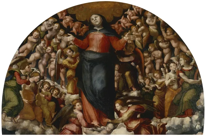 Framed Print : Assumption of the Virgin (Asuncin de la Virgen), by Pedro Machuca, c