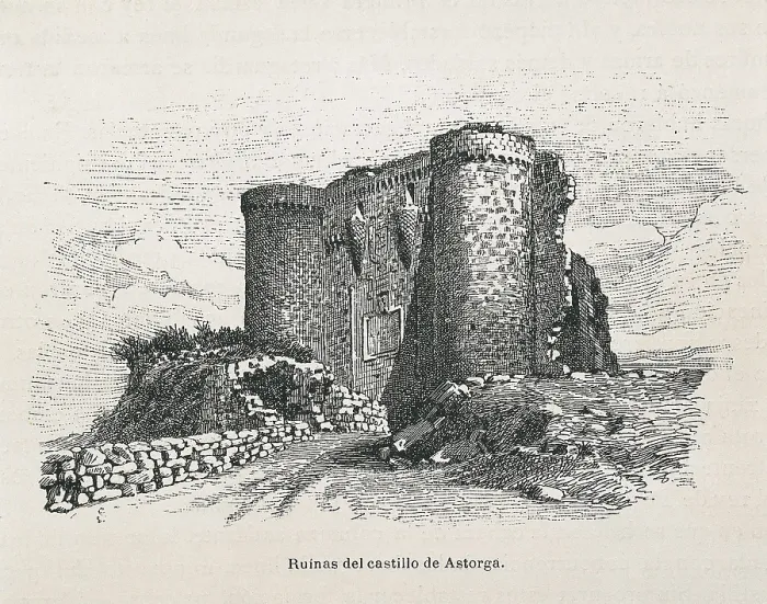 Framed Print : Astorga. Ruins of the castle. Engraving. SPAIN. Zaragoza. Academia General Militar (General Military Academy). AISA / Everett Collection**US SALES ONLY**