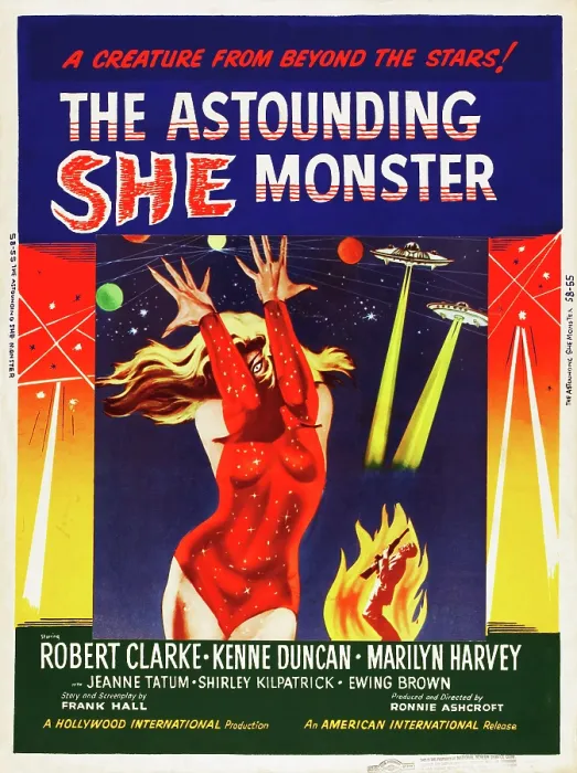 Framed Print : THE ASTOUNDING SHE-MONSTER, poster art, Shirley Kilpatrick, 1957
