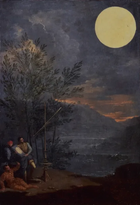 Framed Print : Astronomical Observations - Sun (Osservazioni Astronomiche - Sole), by Donato Creti, 1711, 18th Century, oil on canvas, 51 x 35 cm - Vatican City, Vatican Museum