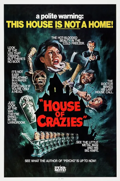 Framed Print : ASYLUM, (aka HOUSE OF CRAZIES), US poster art, top from left: Barbara Parkins, Peter Cushing, 1972