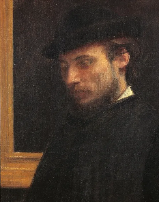 Framed Print : Ateliers des Batignolles, by Henri Fantin-Latour, 1870, 19th Century, oil on canvas, cm 204 x 273, 5 - France, Ile de France, Paris, Muse dOrsay, RF 2210. Detail