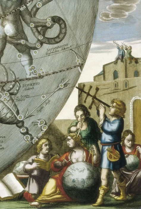 Framed Print : Atlas Coelestis seu Harmonia Macrocosmica (Amsterdam1661)by Andreas Cellarius. Detail. Engraving. SPAIN. Madrid. National Library. AISA / Everett Collection (37491)**US SALES ONLY**