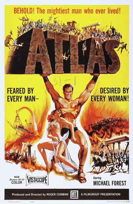Framed Print : ATLAS, US poster, Michael Forest (center), 1961