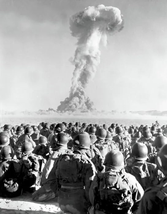 Framed Print : ATOMIC BOMB, New York News Bureau photograph of Nevada test site, 1951. Courtesy: CSU Archives  /  Everett Collection